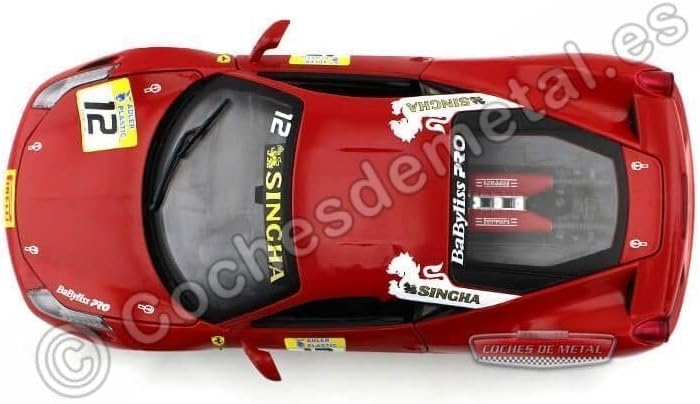 Hotwheels Heritage 1:18 Collection Ferrari 458 Challenge Die Cast Model (Red)