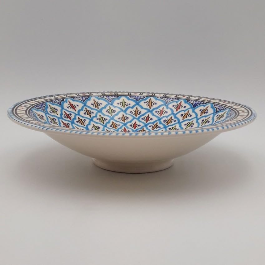 Plat Tebsi Bakir turquoise - D 37 cm