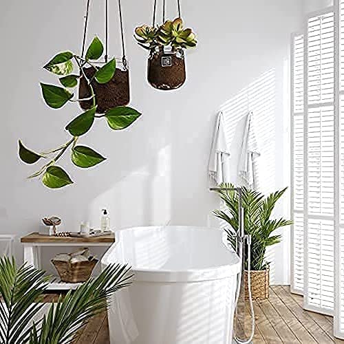 Ilpo Lifestyle Plant Hanger Succulents Cactus Air Plants Terrarium Boho Candles Hanging Pot Macrame Alternative Indoor Outdoor Fake Real Plants Home Decor Glass Modern Minimalist 2 Piece Set #TOP7