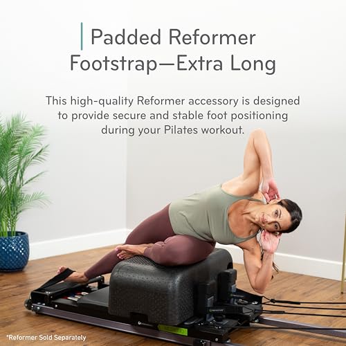 balanced body metro iq reformer foot strap extra long cotton or padded footstrap pilates equipment accessory 305 inches