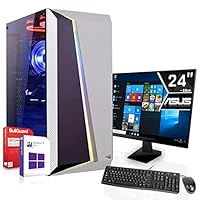 Gaming Komplett PC Set|Intel Core i5-10600K- 6x4.1GHz|Marken Board|24 Zoll Monitor|Nvidia GeForce RTX 3070 Ti 8GB GDDR6X|512GB M.2 NVMe + 1000GB HDD|Windows 10 Pro|WLAN|3 Jahre Garantie