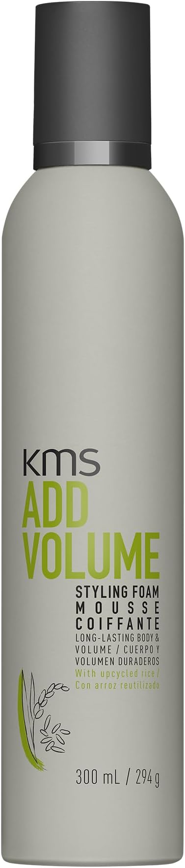 KMS Add Volume Styling Foam Mousse For All Hair Types, Long Lasting Volume Upto 72Hrs, Heat Protection, Thin Ends Look Thicker, Vegan Formula, 300ml