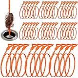 Lanties 50 Pack 20 Inch Drain Snake Flexible Hair Drain Clog Remover Snake Cleaning Tools for Kitchen Sink, Bathtub, Toilet and Sewer Systems Effective Cleaning Debris