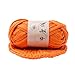 Benoon Handgestricktes, Gewebtes Garn, Dicke Korbdecke, Geflochtenes DIY-Häkeltuch, Ausgefallenes Garnhäkelmaterial OrangeNone