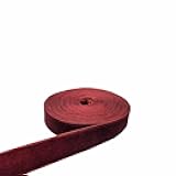 FAYADA Burgundy Velvet Ribbon 5/8 Inches for Christmas Tree, Gift Wrapping, Flower Bouquet, Wreath Decorations, Bow Making, DIY Sewing Projects (Burgundy, 5/8