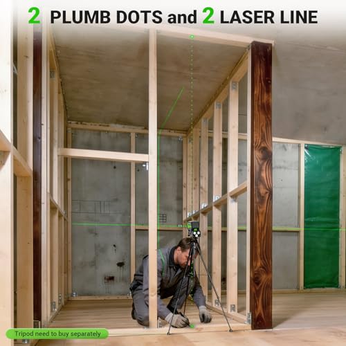 Image of HUEPAR 2 Point Cross Line Self Leveling Laser Alignment Tool with Plus Mode