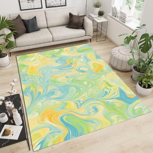 Tapis de chambre marbre abstrait pour une ambiance de sol cosy
