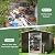 JAXPETY 8x12 FT Large Storage Shed, Metal Sheds & Outdoor Storage, Outdoor Shed with Air Vent Lockable Door, Sheds & Outdoor Storage Tool Shed for Backyard Garden Patio Lawn