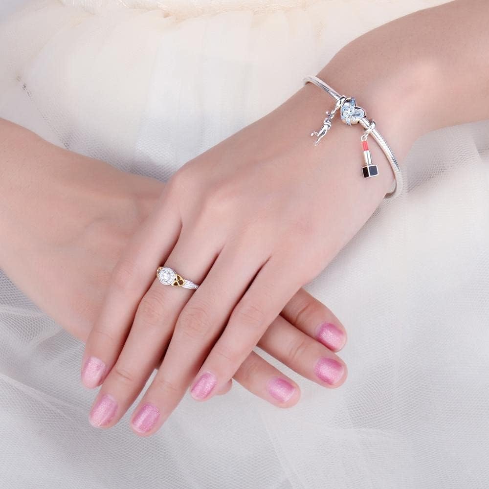 Bolenvi Track Marathon Runner Clip On Open Dangle Pendant, Omni Clasp Clip on 925 Sterling Silver Charms, Compatible with Pandora & Similar Charm Bracelets, Necklaces & DIY Jewelry