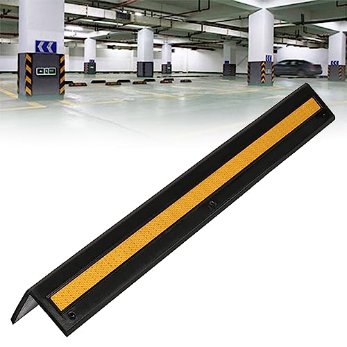 Protection d'angle en caoutchouc de 100 cm réfléchissante pour garage et parking | Lot de 8