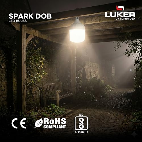 Image of LUKER JVLuker 40W LED Bulb B22 Base Energy Efficient Light 120 Degree Wide Beam Coverage High CRI Surge Protection Lights for Home and Office Indoor & Outdoor, 1 Year Warranty (Pack of 4, Warm White)