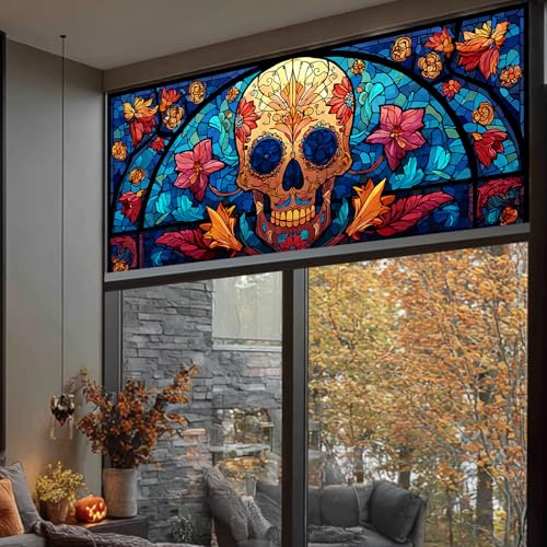 Vinilo Decorativo para Ventana Calavera de Cristal miniatura 5
