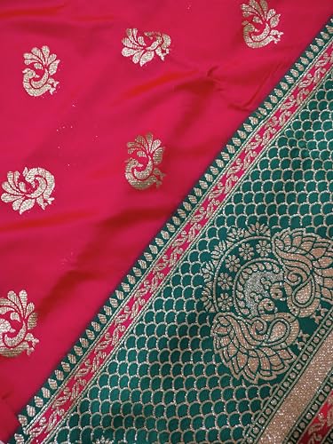 ASIAN CURVES pink banarasi silk saree – image 6