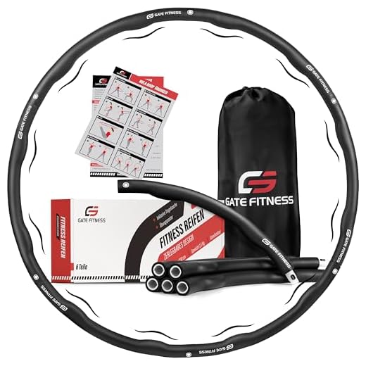 GATE FITNESS® Rockring för bantning | Sporthoodi-däck med axeldesign för vuxna | nybörjare och avancerade [1,2 kg/1,5 kg/2,1 kg] | fitnessdäck med skum – inkl. väska
