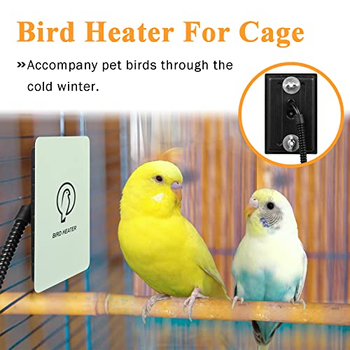 image for Kokopro Bird Heater for Cage - Snuggle Up Bird Warmer for Exotic Pet B
