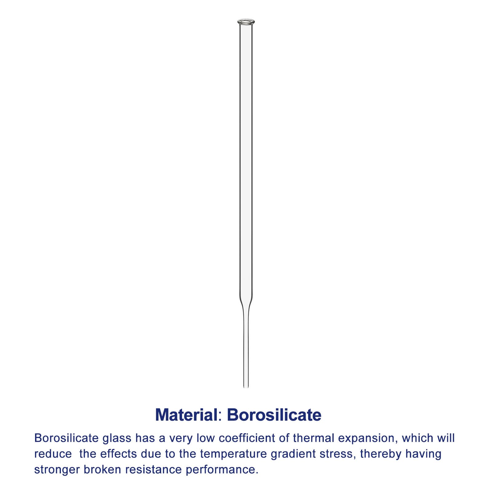 Labasics Pipetas de Vidrio sin Graduación para Laboratorio, Transferencia y Mezcla de Líquidos, para Experimentos Científicos y Aplicaciones de Laboratorio (Paquete de 50), 3ml