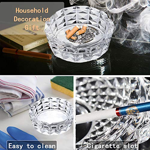 Cendrier en verre transparent lavable pour éliminer les cendres facilement - 6