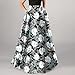 Black Women Flower Graphic Loose Fit Skort for Women Maxi Long Beach Formal Prom Party Evening Happy Festival Gift Bohemian Hawaiian High Leg Tropical Skorts 2026 XL