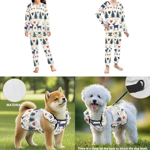 Pajamas Set Holiday Xmas Jammies Set Xmas Family Pjs Set for Couples/Women/Men/Pets 2PCS3