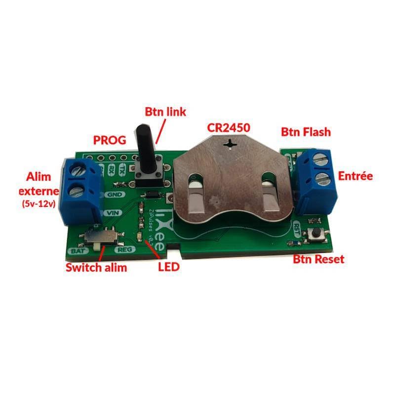 Compteur impulsions Zigbee 3.0 (eau, gaz) - ZIPULSES - Lixee