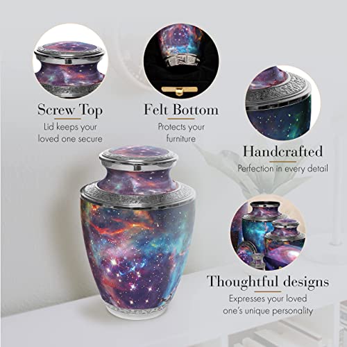 Image of Cosmic Galaxy Cremation Urns for Human Ashes Adult Female Urns for Ashes