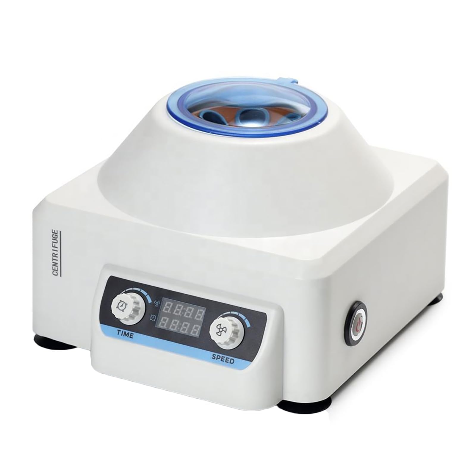 Máquina centrífuga de laboratorio, modelo de escritorio de mesa, rango de velocidad 0-4000 rpm, tiempo de 0 a 99 minutos, funcionamiento estable, alta durabilidad para experimentos e investigación
