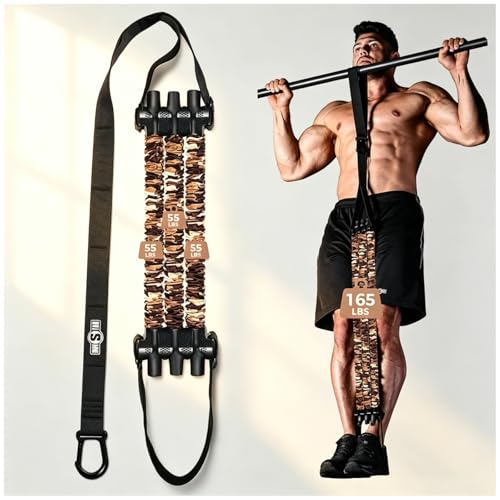 Image of Innstar Pull Up Assistance Bands, Heavy Duty Resistance Band for Pull Up Assist, Adjustable Resistance 165-265lbs with Fabric Feet /Knee Rest, Pull Up Bands Assistance Bands