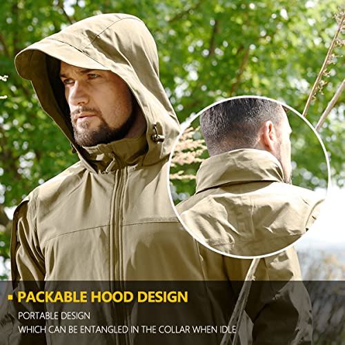 HAN·WILD Men's Tactical Jacket Lightweight Windbreaker Spring Combat Soft Shell with Hooded Military Outdoor Coats4