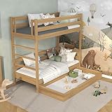 Photo Gallery n-wood n03 letto a castello con cassetto 90x180, 100% legno massello, letto a soppalco per bambini e adulti, per i soggetti allergici, 2 strutture inclusa, bordi arrotondati, quercia naturale Photo Gallery n-wood n03 letto a castello con cassetto 90x180, 100% legno massello, letto a soppalco per bambini e adulti, per i soggetti allergici, 2 strutture inclusa, bordi arrotondati, quercia naturale