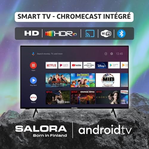 Android TV Salora 24 pouces HD Smart TV compacte avec applications de streaming - 2