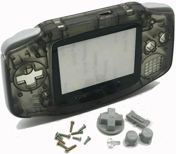 Transparent Black Full Housing Shell Button PartsRepair Clear Replacement Repair Case for Gameboy Advance Game Accessory