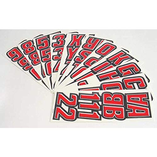 Number and Letter Combo Kit, Red/Black