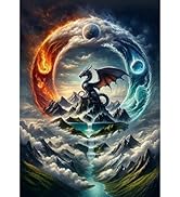 TOSTOG Diaond Painting Kit Pour Adulte Débutant,Paysage 5D Diaant Painting Iages Ronde