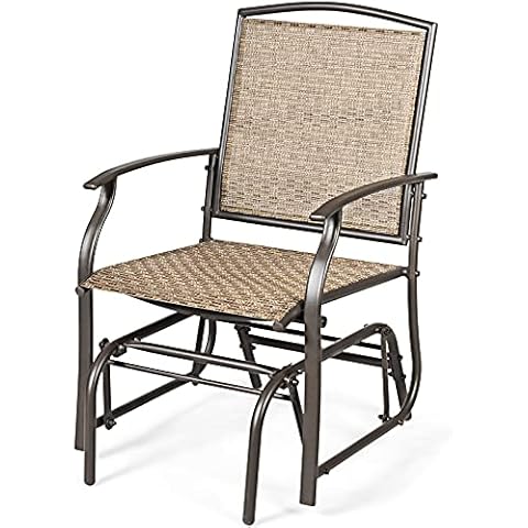 GOPLUS Chaise à Bascule en Métal Cover