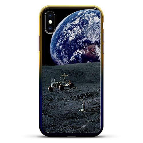 Space: Earth, Moon, Rover | Luxendary Gradient Series Clear Ultra Thin Silicone Case For Iphone Xs Max (6.5") In Sunrise Blue #TOP1