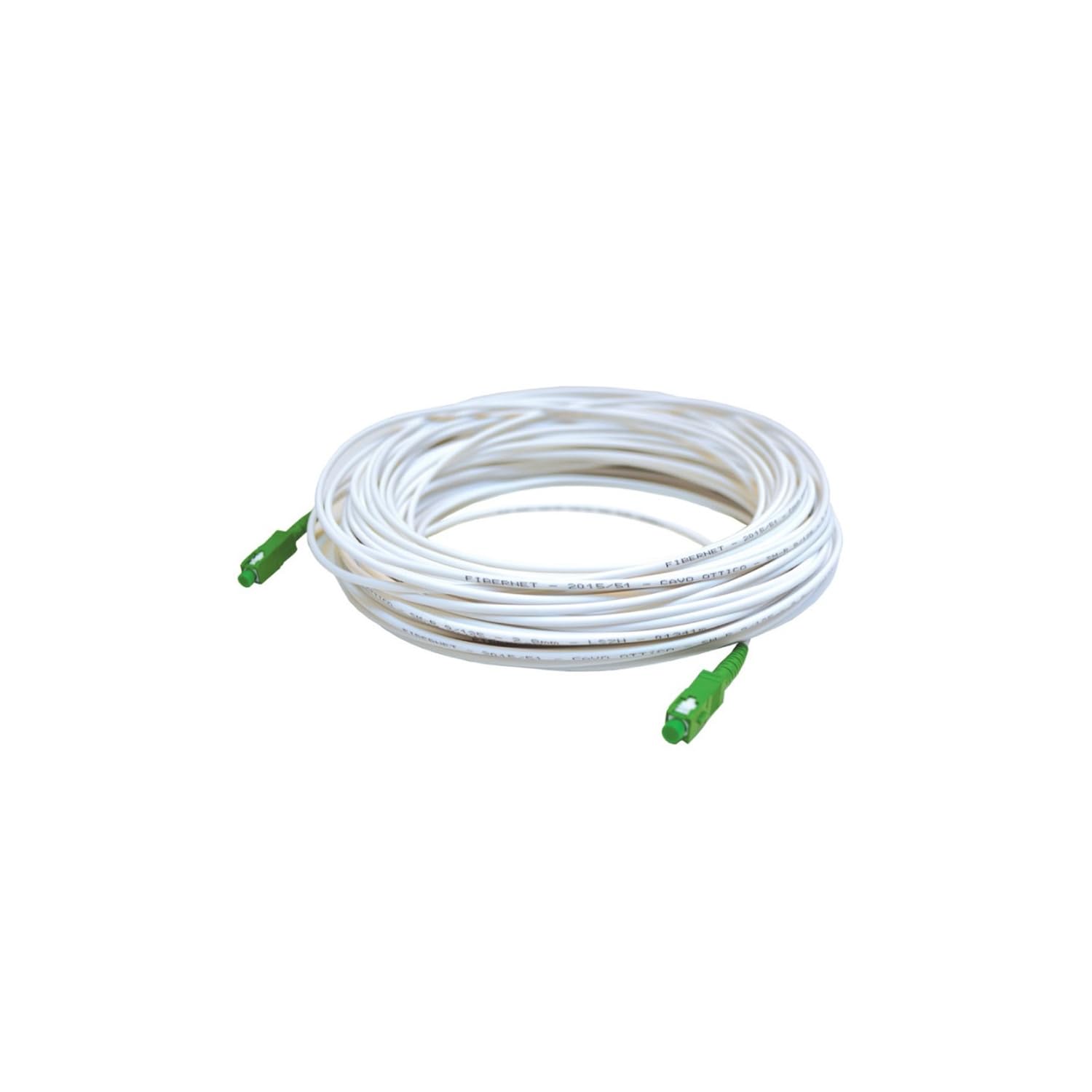 VoltShine 10m SC/APC to SC/APC Cable in White Ideal for high Speed and Low Signal Loss, Perfect for Professional environments That Demand Reliable and efficient Connections.