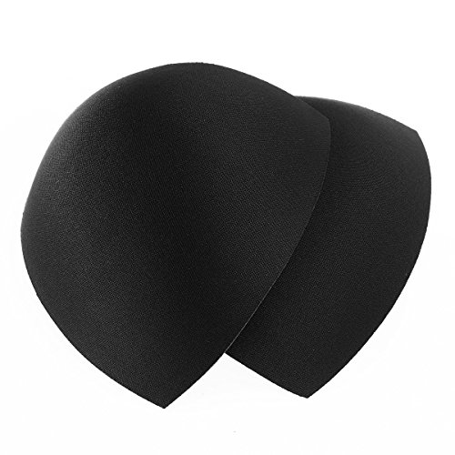 TENDYCOCO 3 Pares de Sujetadores de Almohada para Mujer se Inserta Almohadillas Extraíbles para Mejorar la Taza (Negro)