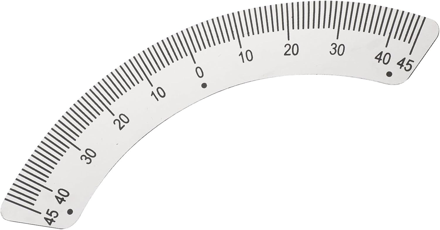 UPKOCH 45degree Scale Ruler for Milling Machines Angle Measurement Tool Protractor for Professionals Enthusiasts Arc Shape Design for Precision Use