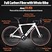 SAVADECK Carbon Fiber Road Bike, Hydraulic Oil Disc Bike with Carbon Fiber Frame and Wheelset, Lightweight Full Carbon Racing Bicycle with Shimano R7120 24S Shift Set for Adults(Black,51cm)