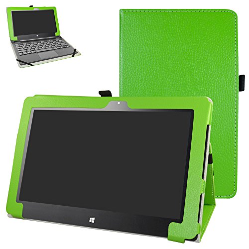 Insignia Flex 11.6 NS-P11W6100 Case,Mama Mouth PU Leather Folio 2-Folding Stand Cover for 11.6" Insignia Flex 11.6 NS-P11W6100 Windows 10 Tablet,Green