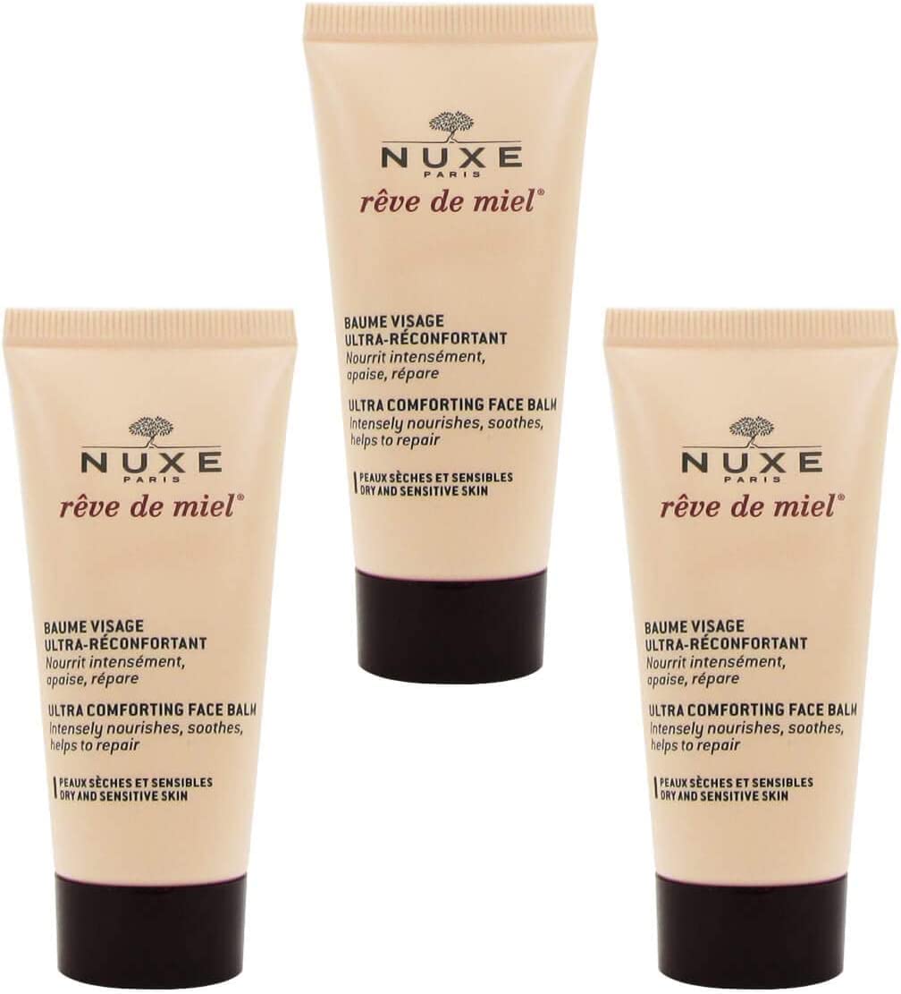 Nuxe Honey Dream Ultra Uplifting Face Balm, Pack of 3 (3 x 30 ml)