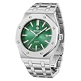 1.【Analoge Quarzuhr】 Zwischen einem Kreis und einem Rechteck machen das Grün Zifferblatt und das neuartige achteckige Design diese Uhr einzigartig. Seine starken Linien, sein zeitloser Stil und seine geometrische Einfachheit sind eine zeitgemäße Interpretation des Kunstdekorationsstils.