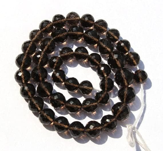 Perles de quartz fumé naturel 7-10 mm pour créer vos bijoux bohèmes chic