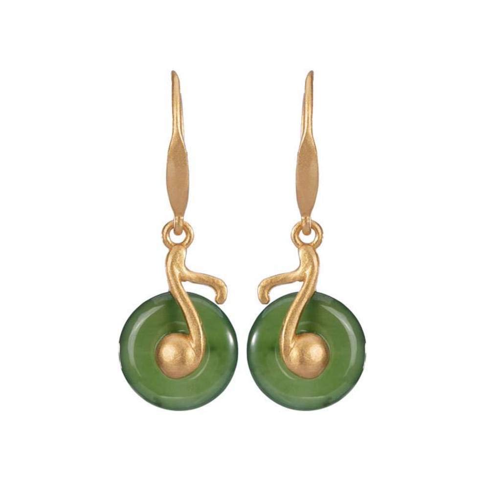 Boucles d'oreilles musique en néphrite contre le stress quotidien