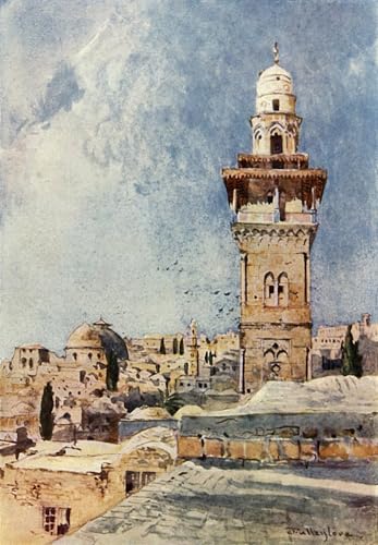 Poster un minaret dans le coin nord-ouest de la zone du temple affiche murale Fulleylove 60x90