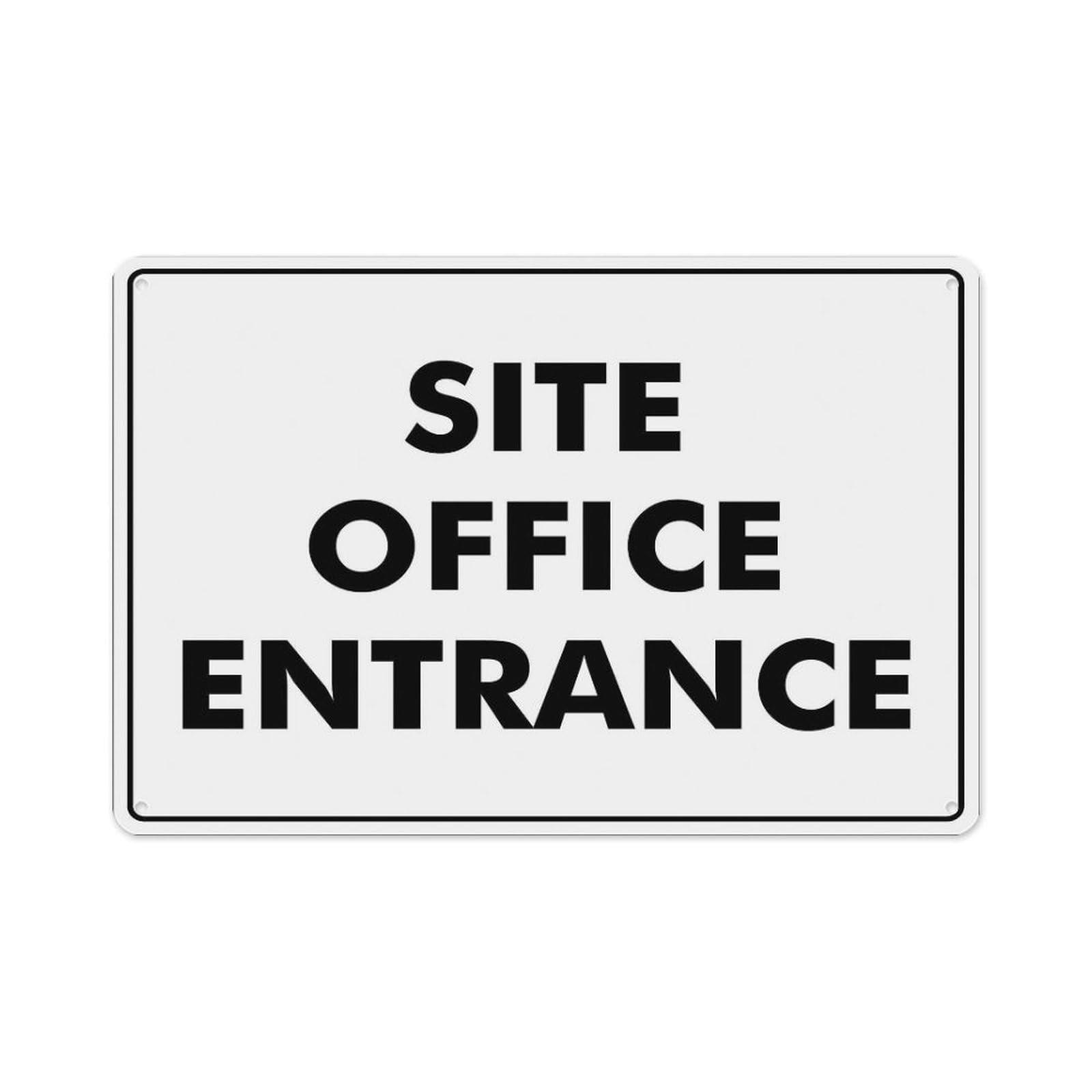 peiyeety Site Office Entrance Sign Aluminum Tin Warning Signs For Home Outdoor Garden 8X12 Inches