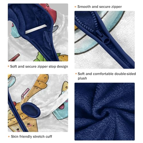 Beverages Girls Fleece Jacket Girls Fall Jacket Girls Zip Up Hoodie Girls Sherpa Jacket 2-10T3