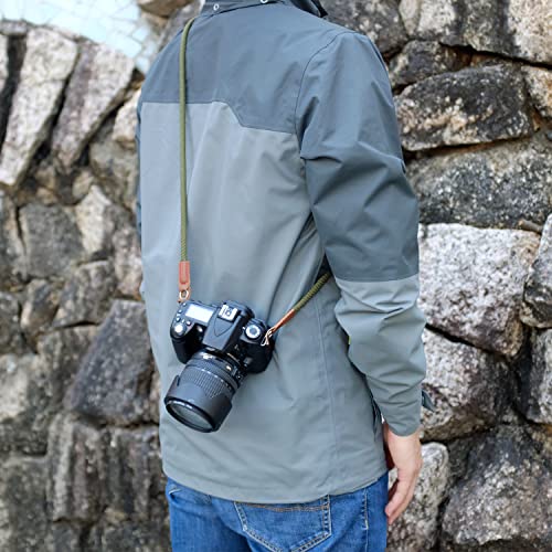 PIBIETTN Alça de câmera de corda macia de 100 cm, alça de câmera portátil feita à mão, SLR, DSLR, al