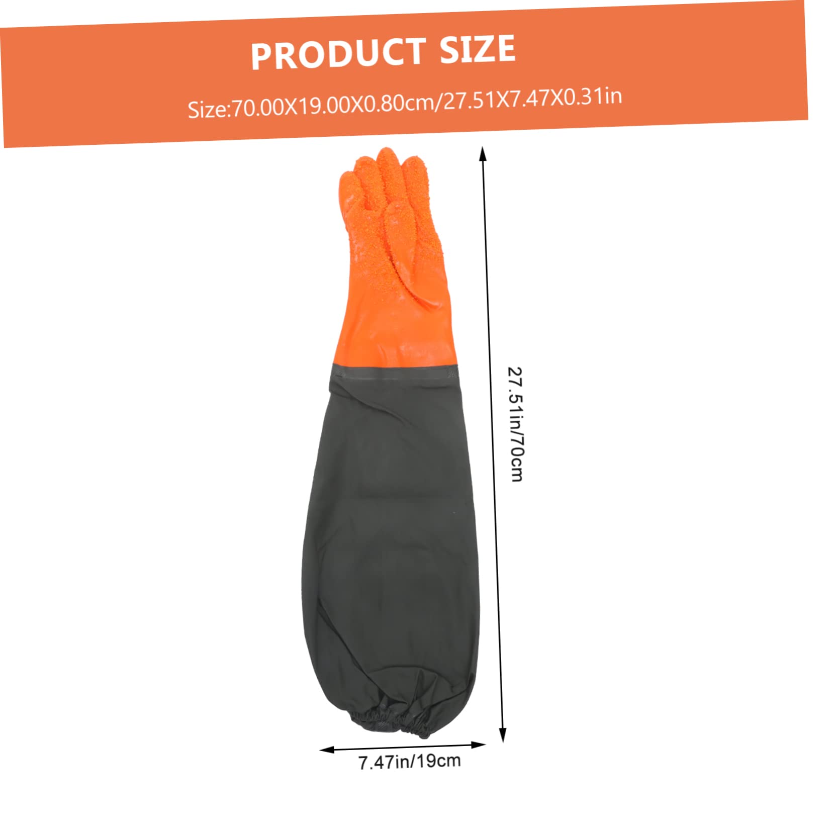 OSALADI Long Waterproof Gardening Gloves Fish Gloves Professional Portable Comfortable for Outdoor and Fishing