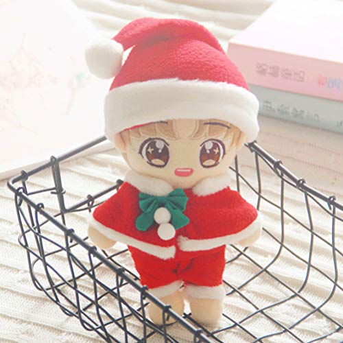 PRETYZOOM Conjunto de 4 peças de roupas de boneca de Natal chapéu shorts acessórios de roupas para b